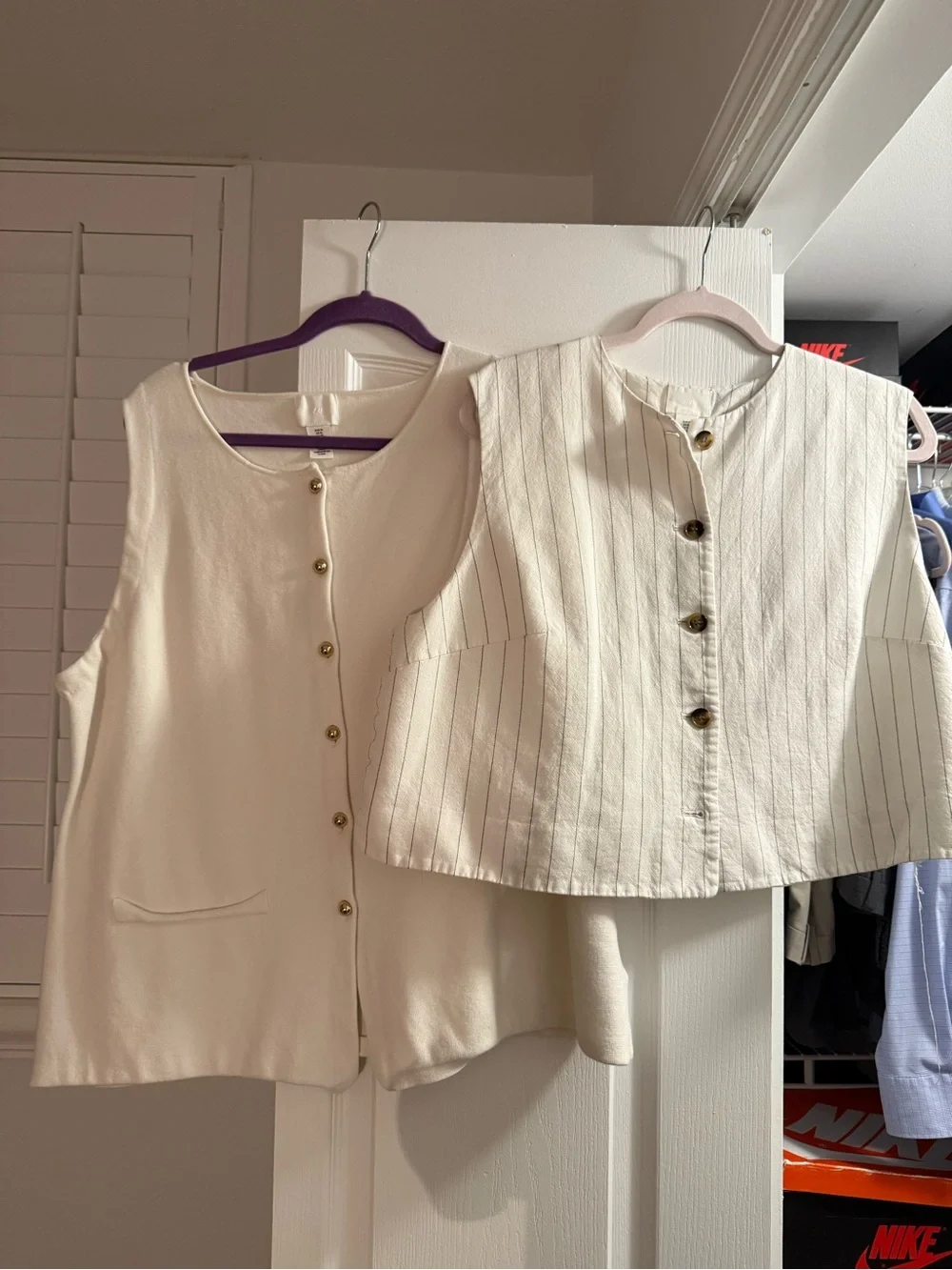 GAP, Lauren Conrad XL White & Ivory Lace-Trim Button Front Top Set of 3 - Picture 5 of 5